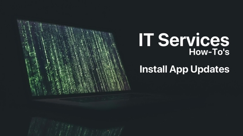 Thumbnail for How to install Application Updates