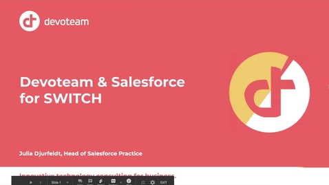 Thumbnail for Devoteam &amp; Salesforce for SWITCH (english version)