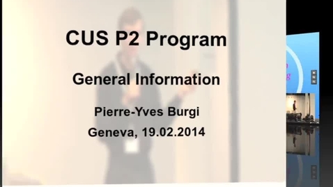 Thumbnail for CUS P2 Programme - general information