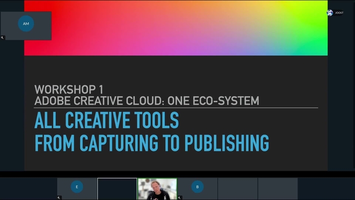 Live Adobe Workshop - Workshop 1: &quot;Creative Cloud: one eco-system with all the creative tools - from capturing to publishing.&quot;