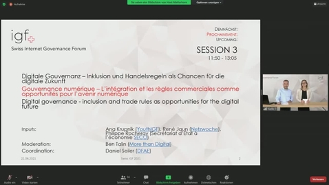 Thumbnail for Swiss IGF 2021 – Session 3