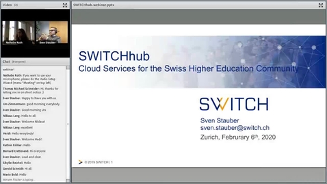 Thumbnail for SWITCHhub - cloud services for the Swiss higher education community