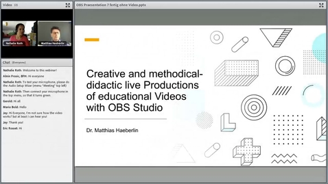 Thumbnail for Creative and methodical-didactic live productions of educational videos with OBS Studio