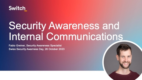 Thumbnail for Lightning Talk: It's people - or why we need an interdisciplinary approach to cybersecurity | Fabio Greiner, Switch