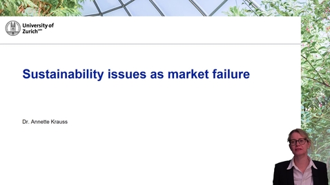 Thumbnail for Sustainability issues as market failure