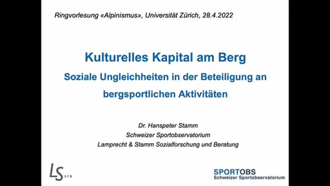 Thumbnail for Kulturelles Kapital am Berg. Soziale Ungleichheiten in der Beteiligung an bergsportlichen Aktivitäten