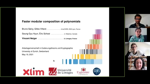 Thumbnail for eSeminar: Faster modular composition of polynomials