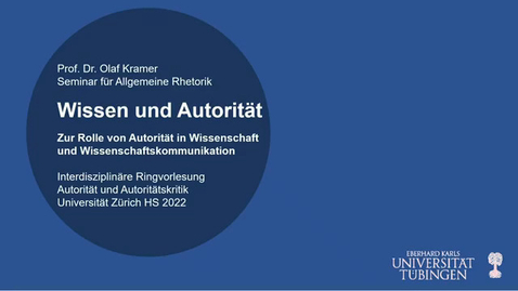 Thumbnail for Wissen und Autorität. Zur Rolle von Autorität in Wissenschaft und Wissenschaftskommunikation