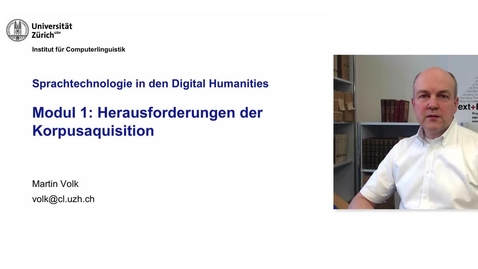 Thumbnail for Modul 1b: Herausforderungen der Korpusaquisition
