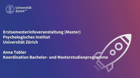 Thumbnail for Erstsemestrigentag Master Psychologie HS 2024