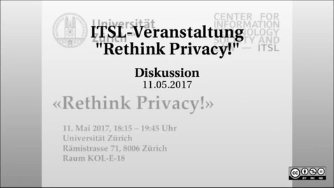 Thumbnail for ITSL-Veranstaltung &quot;Rethink Privacy!&quot;
