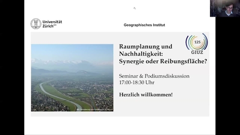 Thumbnail for Raumplanung und Nachhaltigkeit: Synergie oder Reibungsfläche?