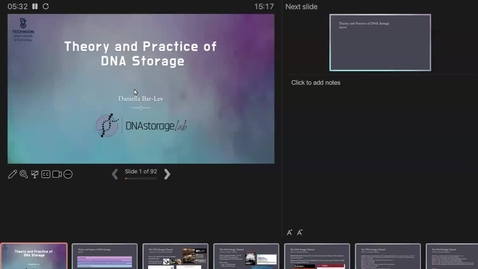 Thumbnail for Daniella Bar-Lev: The DNA Storage Channel- From Theory to Practice