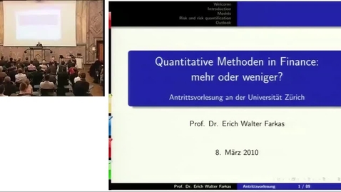 Thumbnail for Quantitative Methoden in Finance: mehr oder weniger?
