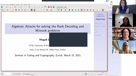 Thumbnail for Algebraic Attacks for solving the Rank Decoding and Minrank problems