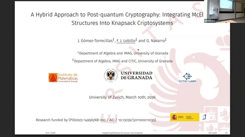 Thumbnail for Francisco Javier Lobillo Borrero: A Hybrid Approach to Post-quantum Cryptography