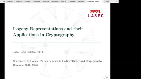 Thumbnail for Boris Fouotsa: Isogeny Representations and Their Applications in Cryptography