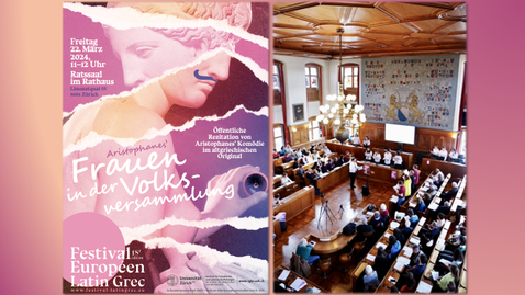 Thumbnail for Rezitation auf Altgriechisch von Aristophanes' 'Frauen in der Volksversammlung' – Universität Zürich FS24 (Festival Européen Latin Grec)