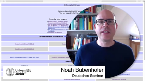 Thumbnail for Bubenhofer Korpuslinguistik 07: Einführung in die Bedienung von CQPweb