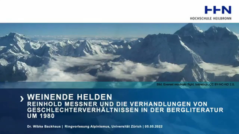 Thumbnail for Weinende Helden. Reinhold Messner und die Verhandlungen von Geschlechterverhältnissen in der Bergliteratur um 1980