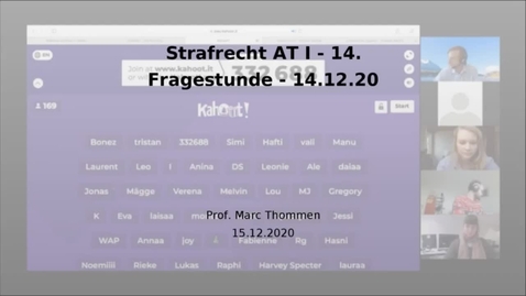 Thumbnail for Strafrecht AT I - 14. Fragestunde - 14.12.20