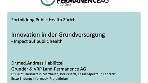 Thumbnail for Land-Permanence: Innovation in der Grundversorgung