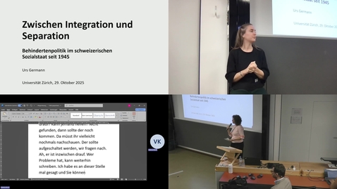 Thumbnail for Mit Deutschschweizerischer Gebärdensprache: Zwischen Integration und Separation. Behindertenpolitik im schweizerischen Sozialstaat seit 1945
