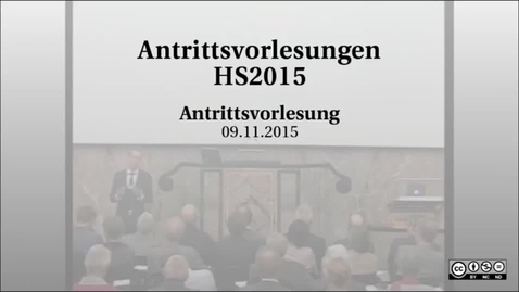 Thumbnail for Antrittsvorlesungen HS2015