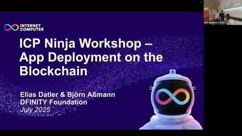 Thumbnail for I.3b Dfinity Hands-on - Björn Assmann and Elias Datler