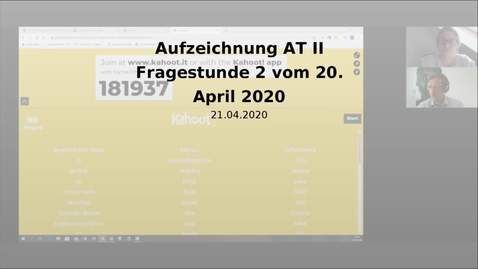 Thumbnail for Aufzeichnung AT II Fragestunde 2 vom 20. April 2020