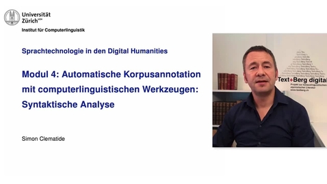 Thumbnail for Modul 4c: Automatische Korpusannotation mit computerlinguistischen Werkzeugen: Syntaktische Analyse