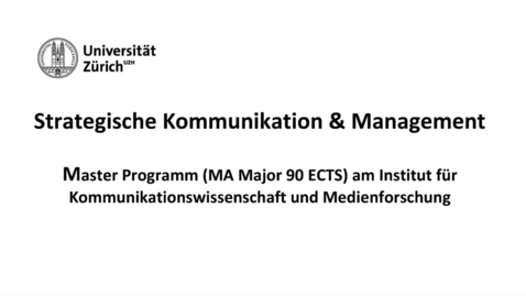 Thumbnail for Video Strategische Kommunikation &amp; Management