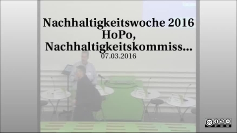 Thumbnail for Nachhaltigkeitswoche 2016 HoPo, Nachhaltigkeitskommission VSUZH