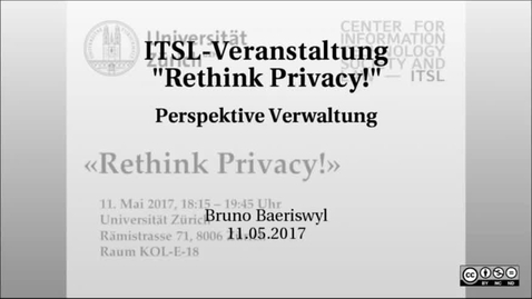 Thumbnail for ITSL-Veranstaltung &quot;Rethink Privacy!&quot;