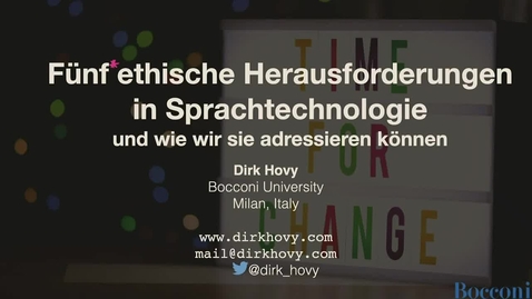 Thumbnail for Fünf ethische Herausforderungen in Sprachtechnologie, und wie wir sie adressieren können