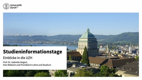 Thumbnail for Einblicke in die UZH - Vize-Rektorin Prof. Dr. Gabriele Siegert