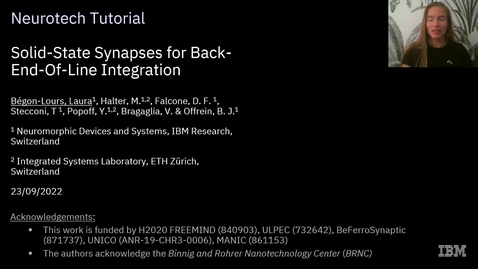 Thumbnail for NEUROTECH Tutorial: Solid-State Synapses for Back-End-of-Line Integration.