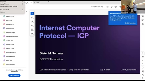 Thumbnail for I.6 DFINITY – Dr Dieter M. Sommer 
