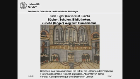 Thumbnail for Bücher, Schulen, Bibliotheken – Zürichs (langer) Weg zum Humanismus