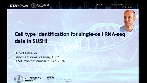 Thumbnail for The 4th SUSHI seminar,  Cell type identification for single-cell RNA-seq data in SUSHI