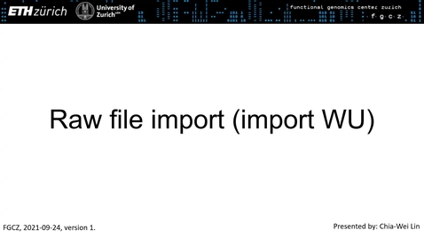 Thumbnail for M1.7 How to import MS raw files in B-Fabric