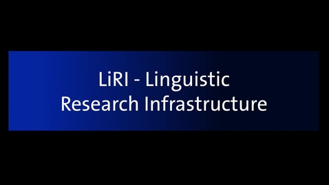 Thumbnail for Linguistic Research Infrastructure (LiRI)