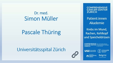 Thumbnail for Simon Müller / Pascale Thüring: Warum Nachsorge so wichtig ist und wie Selbsthilfegruppen und Patientenorganisationen unterstützen können