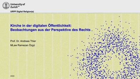 Thumbnail for Kirche in der digitalen Öffentlichkeit – Beobachtungen aus der Perspektive des Rechts