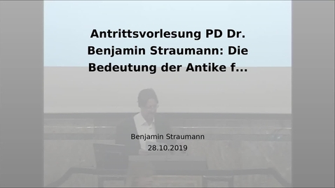 Thumbnail for Antrittsvorlesung PD Dr. Benjamin Straumann: «Die Bedeutung der Antike für die Verfassung der Vereinigten Staaten von Amerika»