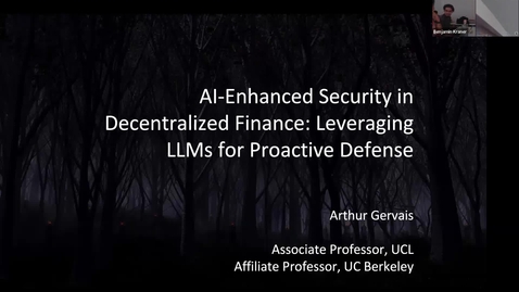 Thumbnail for Lecture Series - HS23 _ Prof. Arthur Gervais