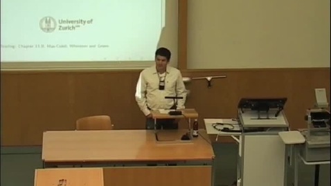 Thumbnail for Advanced Microeconomics I - Lecture 8