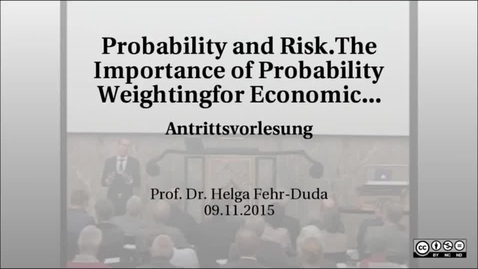 Thumbnail for Probability and Risk.The Importance of Probability Weightingfor Economic Decisions
