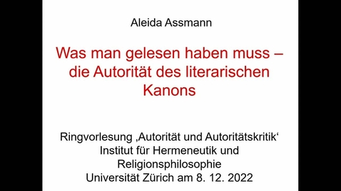 Thumbnail for «Was man gelesen haben muss» – wie steht es um die Autorität des literarischen Kanons?