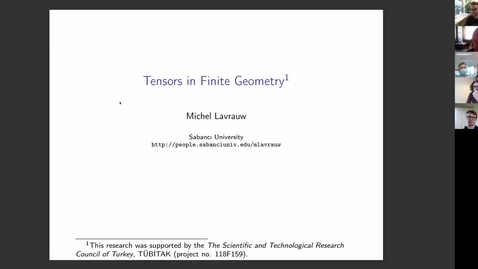 Thumbnail for Michel Lavrauw: Tensors in Finite Geometry